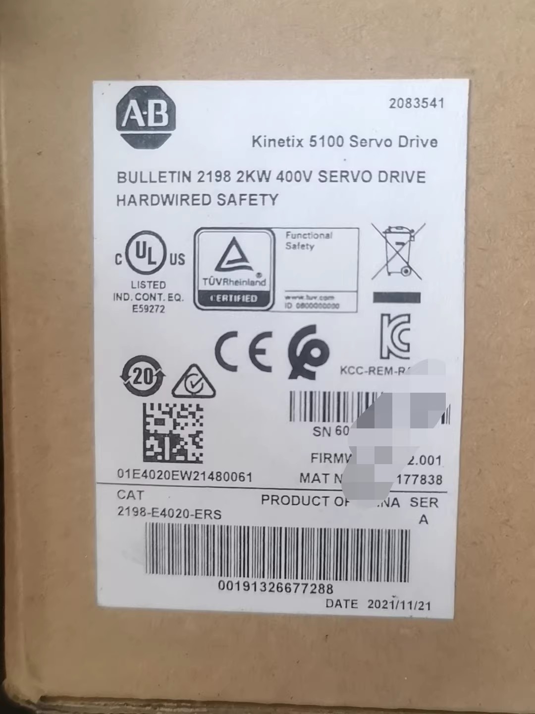 2198-E4020-ERS Kinetix 5100 szervo, vadonatúj és eredeti