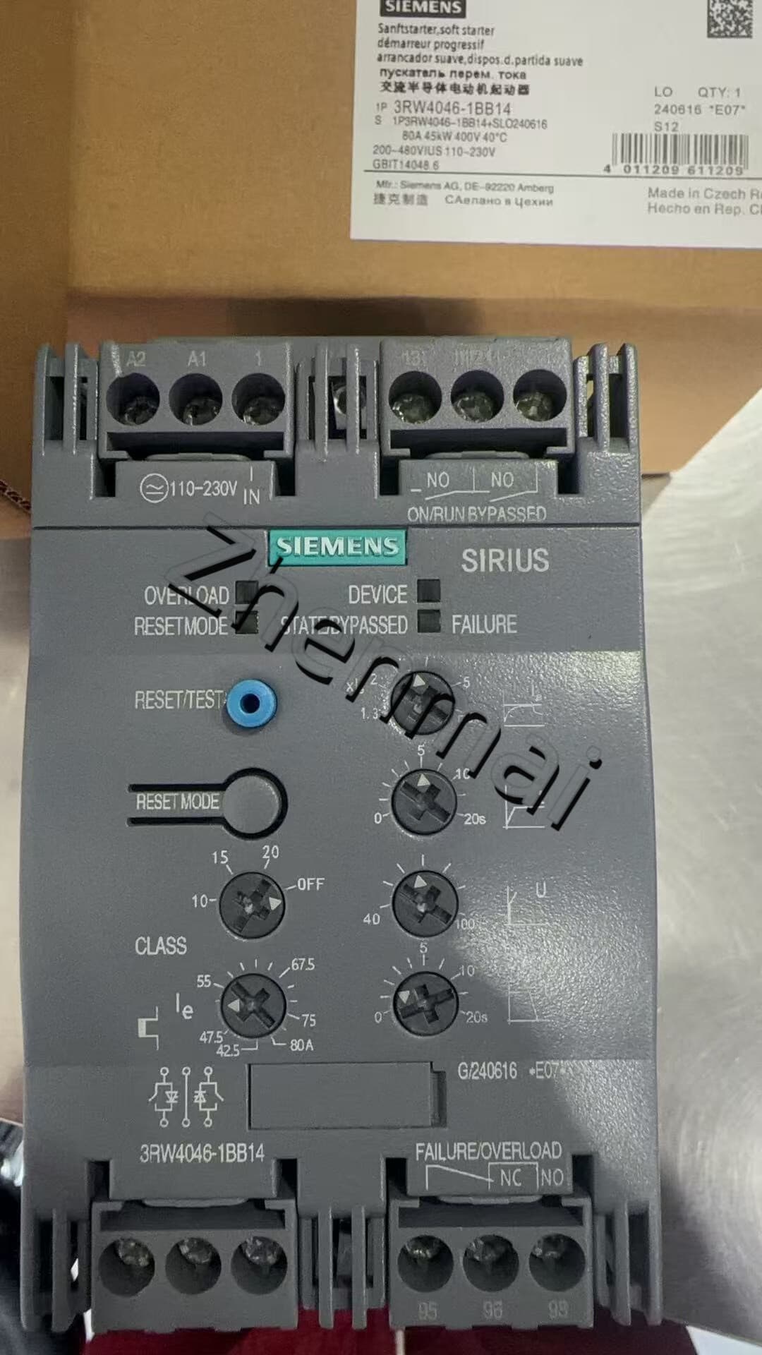 Vadonatúj, eredeti, gyári Siemens 3RW4046-1BB14 lágyindító SIRIUS SOFT STARTER