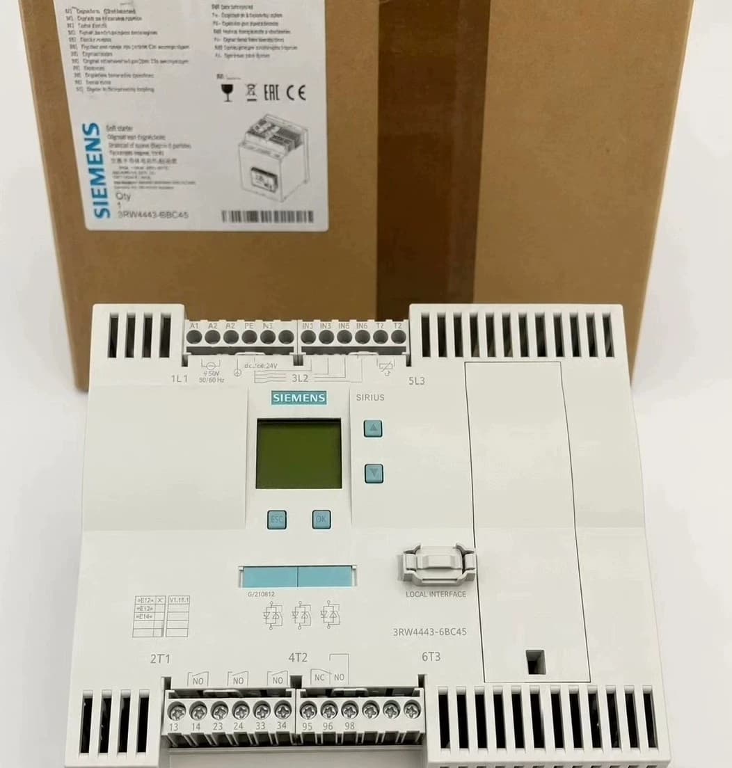 Vadonatúj, eredeti, gyárilag közvetlen Siemens 3RW4445-6BC44 lágyindító SIRIUS SOFT STARTER
