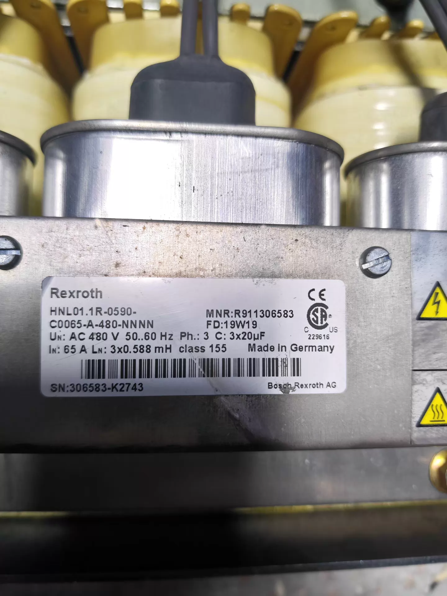 Vadonatúj eredeti Bosch Rexroth szervomotor HNL01.1R-0590-C0065-A-480-NNNN szervomotor gyors szállítás